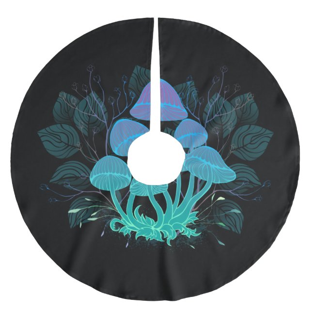 Jupon De Sapin En Polyester Brossé Tabourets dans Bushes (Devant)