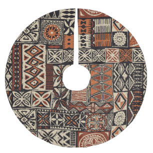 Jupon De Sapin En Polyester Brossé Tapa hawaïen : Patchwork tribal