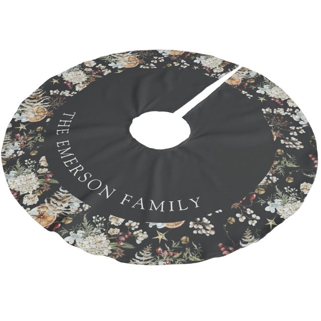 Jupon De Sapin En Polyester Brossé Tapis de Noël botanique pour l'arbre de fête (Angle)