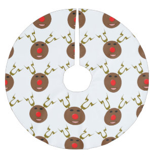 Jupon De Sapin En Polyester Brossé Tapis de Noël cyber renne