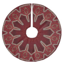 Tapis de Noël décoratif rouge pour arbre