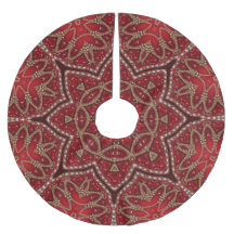 Tapis de Noël décoratif rouge pour arbre
