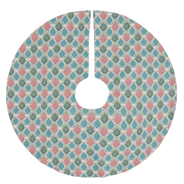Jupon De Sapin En Polyester Brossé Tapis de Noël en forme d'arbre (Devant)