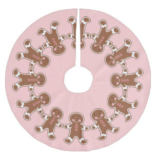 Jupon De Sapin En Polyester Brossé Tapis de Noël en forme de cercle garni de bonhomme