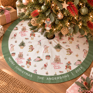 Jupon De Sapin En Polyester Brossé Tapis de Noël personnalisé sous l'arbre Down Under