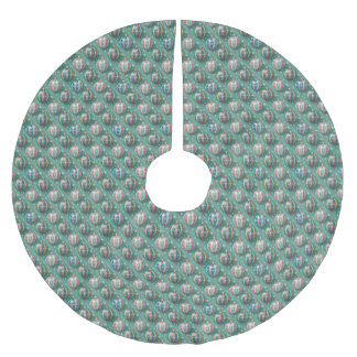 Jupon De Sapin En Polyester Brossé Tapis de Noël pour arbre à motifs
