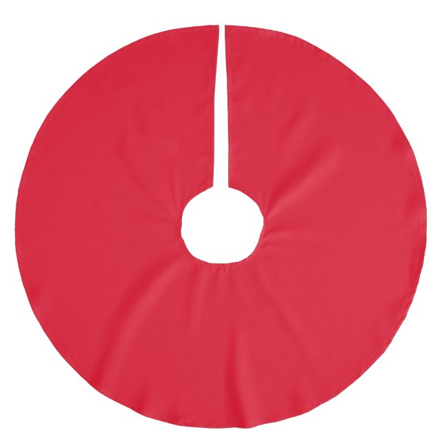 Jupon De Sapin En Polyester Brossé Tapis de Noël pour arbre rouge (Devant)