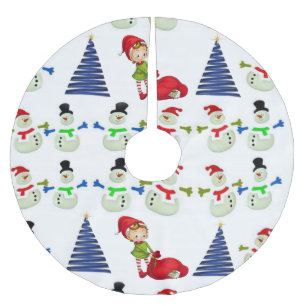 Jupon De Sapin En Polyester Brossé Tapis de pied de sapin de Noël