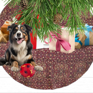 Jupon De Sapin En Polyester Brossé Tapis en laine de ferme rustique motif de Noël