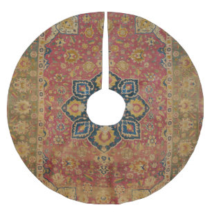 Jupon De Sapin En Polyester Brossé Tapis persan asiatique Kashan en or rouge