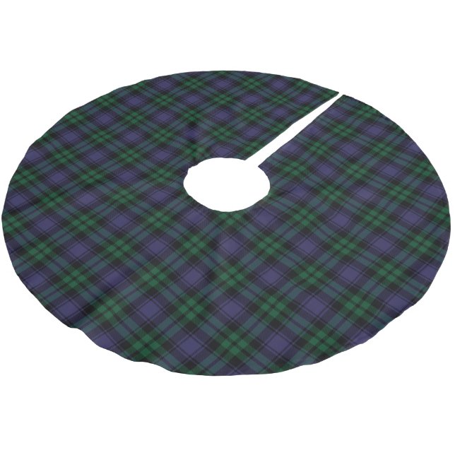 Jupon De Sapin En Polyester Brossé Tartan Black Watch, Carreaux (Angle)