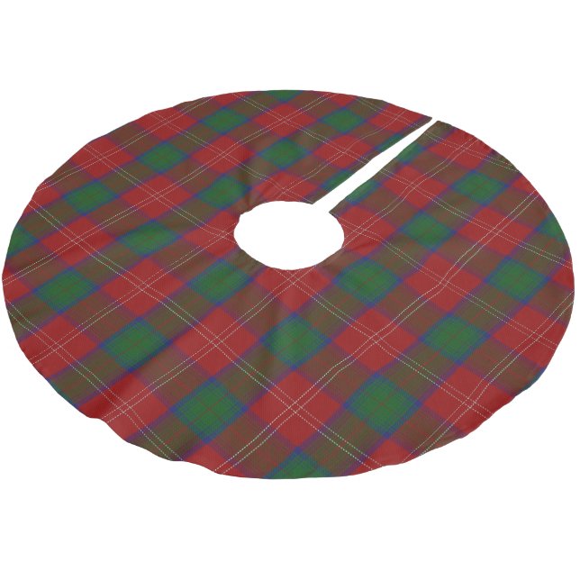 Jupon De Sapin En Polyester Brossé Tartan écossais de Chisholm de clan (Angle)