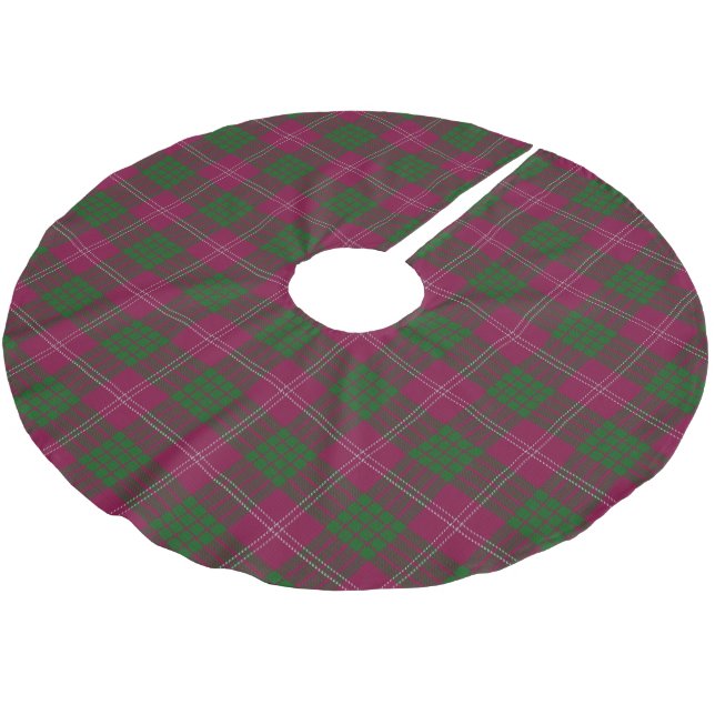 Jupon De Sapin En Polyester Brossé Tartan écossais de Crawford de clan (Angle)