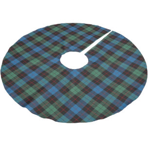 Jupon De Sapin En Polyester Brossé Tartan écossais de noir de vert bleu de Guthrie de