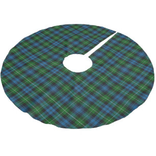 Jupon De Sapin En Polyester Brossé Tartan écossais de vert bleu de Lamont de clan
