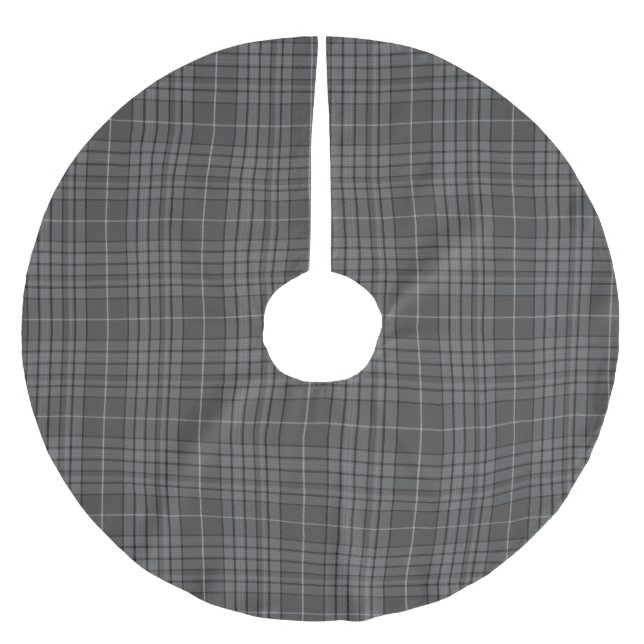 Jupon De Sapin En Polyester Brossé Tartan gris universel (Devant)