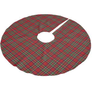 Jupon De Sapin En Polyester Brossé Tartan Royal Stewart Grand Carreaux Clan Écossais