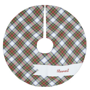 Jupon De Sapin En Polyester Brossé Tartan Royal Stewart Tissu écossais de fête Vêteme