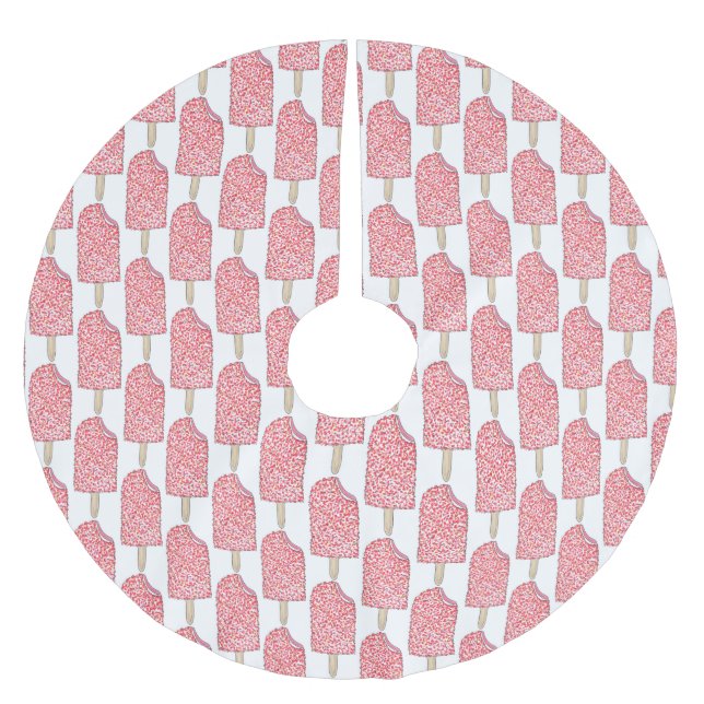 Jupon De Sapin En Polyester Brossé Tarte aux fraises Crème glacée Popsicle Junk Food (Devant)