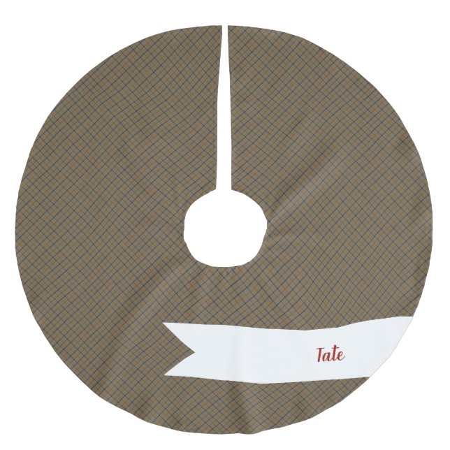 Jupon De Sapin En Polyester Brossé Tattersall Brooks Camel Plaid Traditionnel (Devant)
