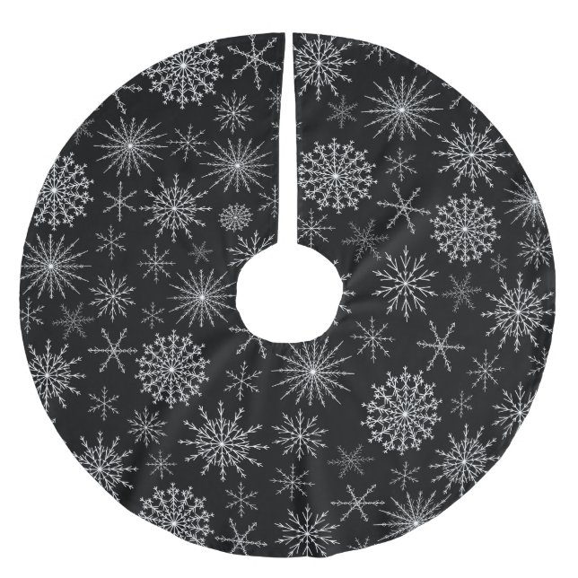 Jupon De Sapin En Polyester Brossé Tempête de neige chic (Devant)