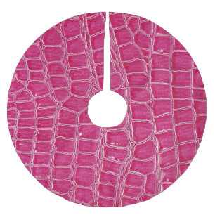 Jupon De Sapin En Polyester Brossé Texture à motif d'alligator rose