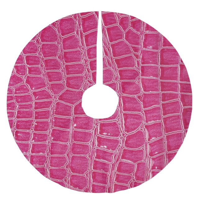 Jupon De Sapin En Polyester Brossé Texture à motif d'alligator rose (Devant)