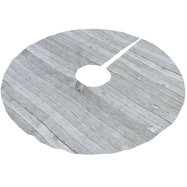 Jupon De Sapin En Polyester Brossé Texture de bois gris rustique (Angle)