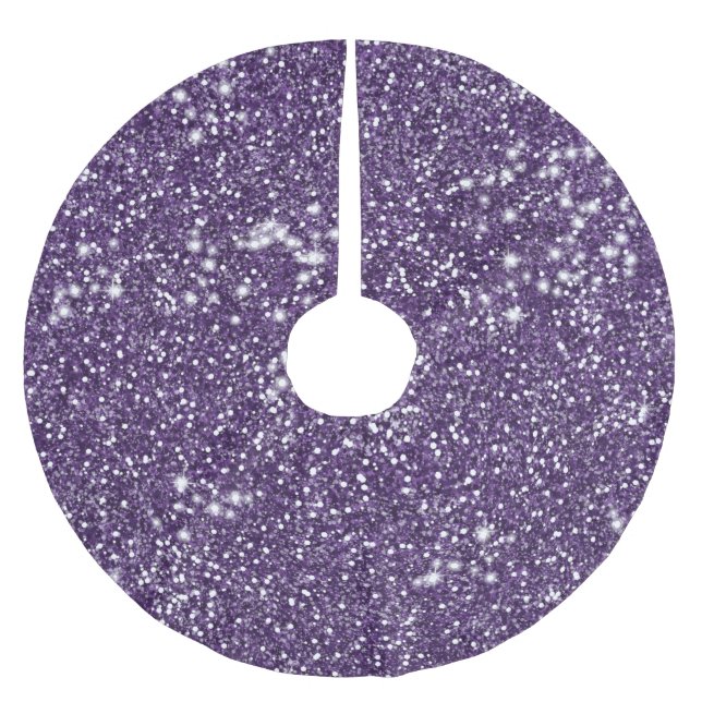 Jupon De Sapin En Polyester Brossé Texture de paillettes violettes fausses - Image im (Devant)