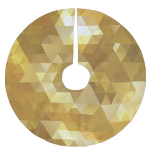Jupon De Sapin En Polyester Brossé Texture du triangle or Abstrait