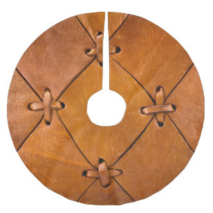 Jupon De Sapin En Polyester Brossé Texture en cuir, détails de selvage naturel.