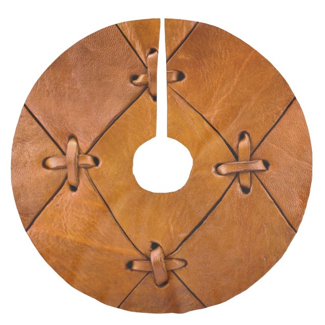 Jupon De Sapin En Polyester Brossé Texture en cuir, détails de selvage naturel. (Devant)