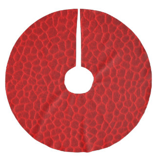 Jupon De Sapin En Polyester Brossé Texture en cuir rouge magnifique