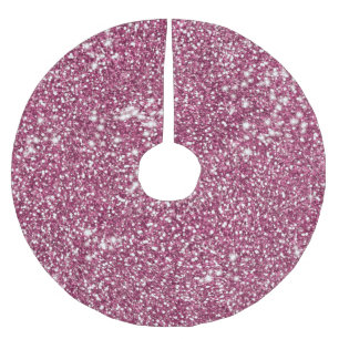 Jupon De Sapin En Polyester Brossé Texture graphique de faux paillettes roses