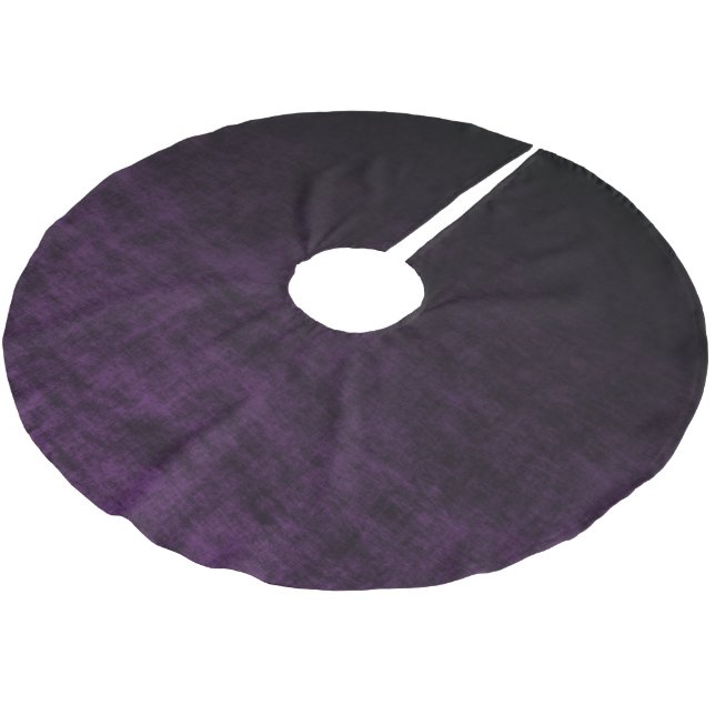 Jupon De Sapin En Polyester Brossé Texture Ombrée Grunge Noir et Violet (Angle)