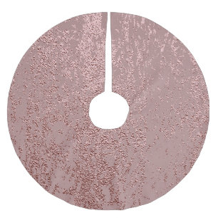 Jupon De Sapin En Polyester Brossé Texture or métallique, quartz rose.