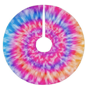 Jupon De Sapin En Polyester Brossé Tie Dye
