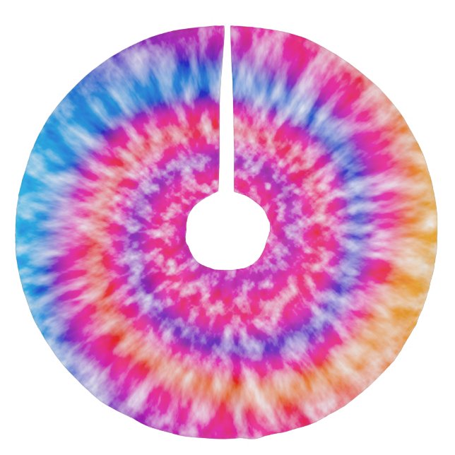 Jupon De Sapin En Polyester Brossé Tie Dye (Devant)