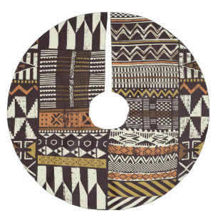 Jupon De Sapin En Polyester Brossé tissu tribal africain, vintage abstrait.
