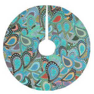 Jupon De Sapin En Polyester Brossé Tissu ultra-tendance : motif abstrait sans soudure