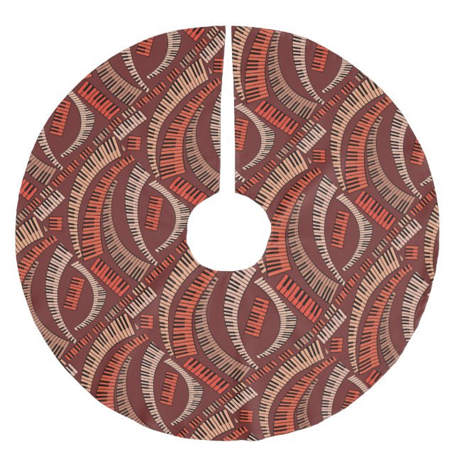 Jupon De Sapin En Polyester Brossé Touches de piano courbes (Devant)