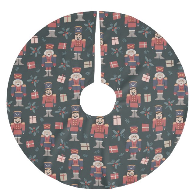 Jupon De Sapin En Polyester Brossé Toy Nutcrackers (Devant)