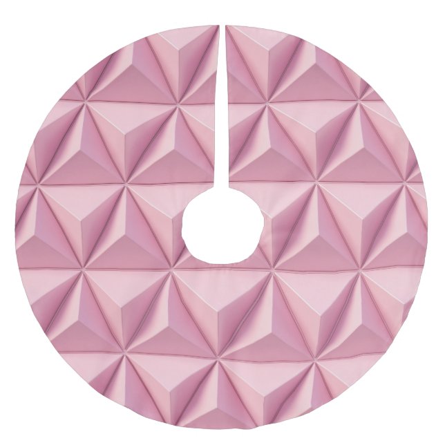 Jupon De Sapin En Polyester Brossé Triangles géométriques 3D : arrière - plan minimal (Devant)
