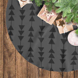 Jupon De Sapin En Polyester Brossé Triangles noirs modernes et élégants suspendus sur