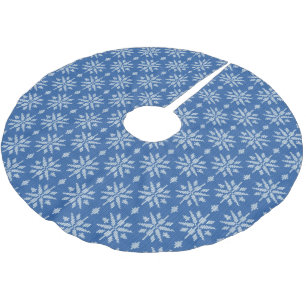 Jupon De Sapin En Polyester Brossé Tricot Chute de Neige