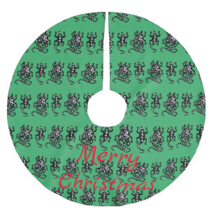 Jupon De Sapin En Polyester Brossé Trois Lézards noirs Thunder_Cove Style sud-ouest