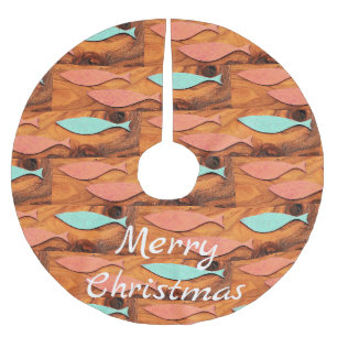 Jupon De Sapin En Polyester Brossé Trois Motifs de poisson Thunder_Cove