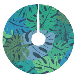 Jupon De Sapin En Polyester Brossé Tropical Jungle Palm Motif sans couture