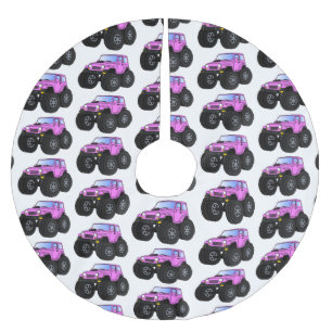 Jupon De Sapin En Polyester Brossé Un Pink Monster Cartoon