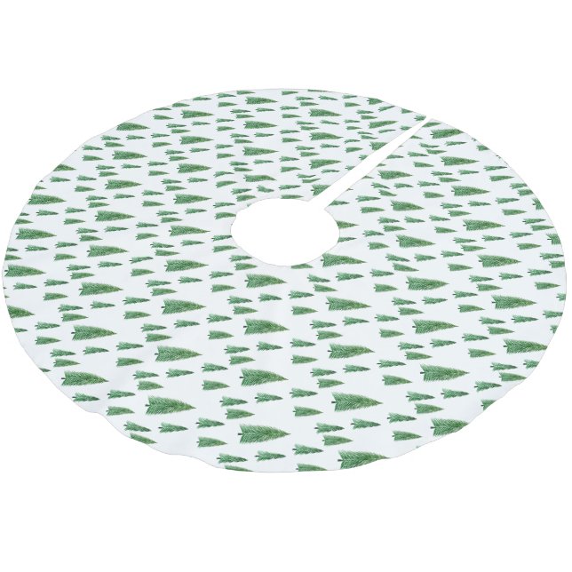 Jupon De Sapin En Polyester Brossé Vacances d'hiver Pays Beauté (Angle)